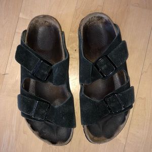 Birkis Black Suede Iceland-Styled 8.5 Sandals